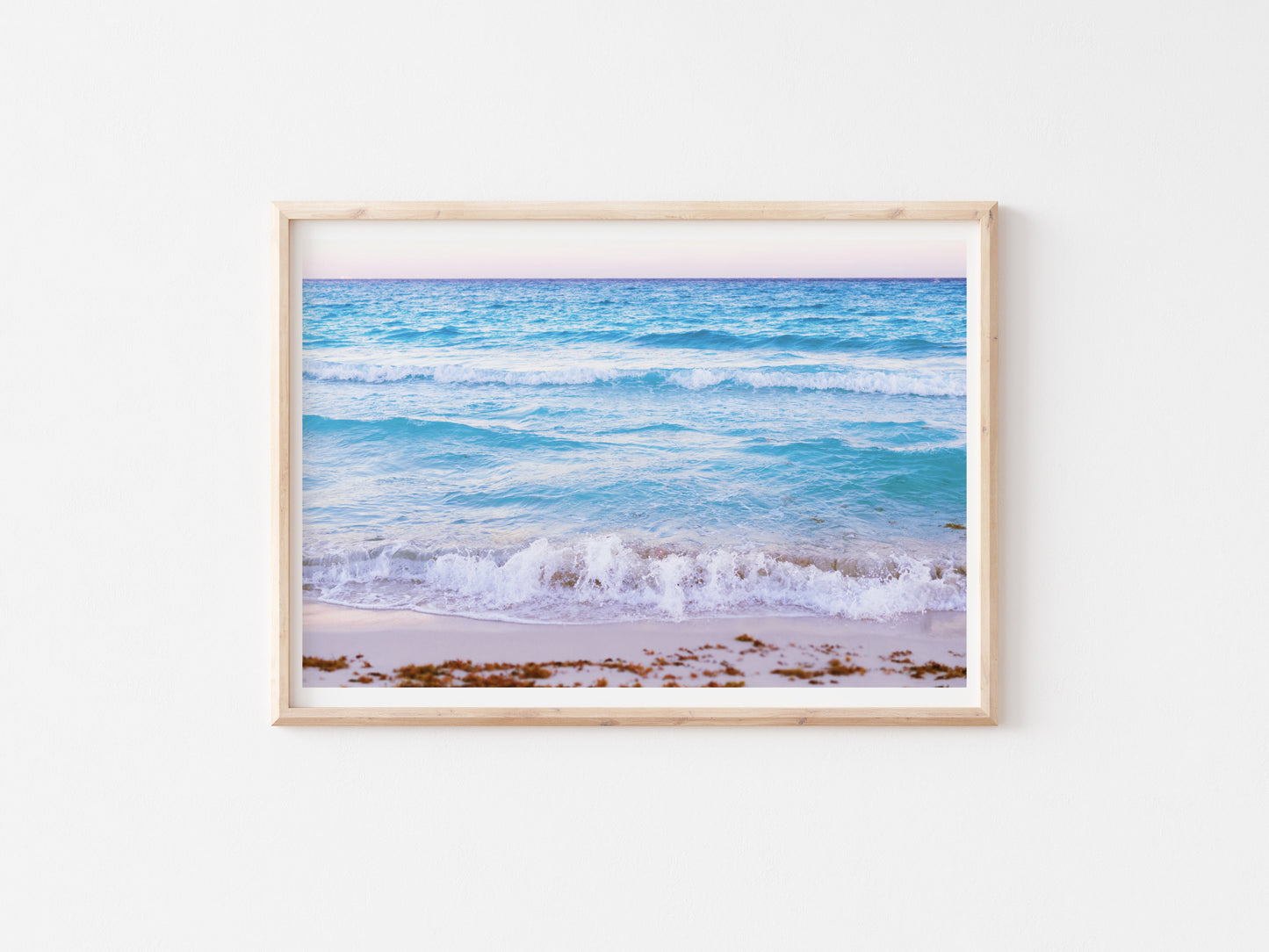 Sunset Beach Art - Tropical Ocean Print