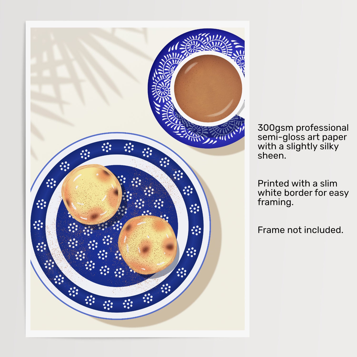 Pastel de Nata and Coffee Print - Portugal Art