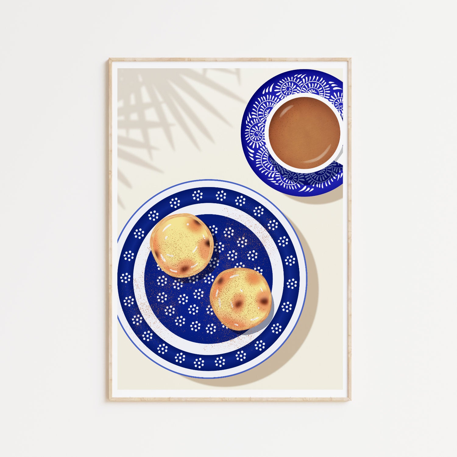 Pastel de Nata and Coffee Print - Portugal Art