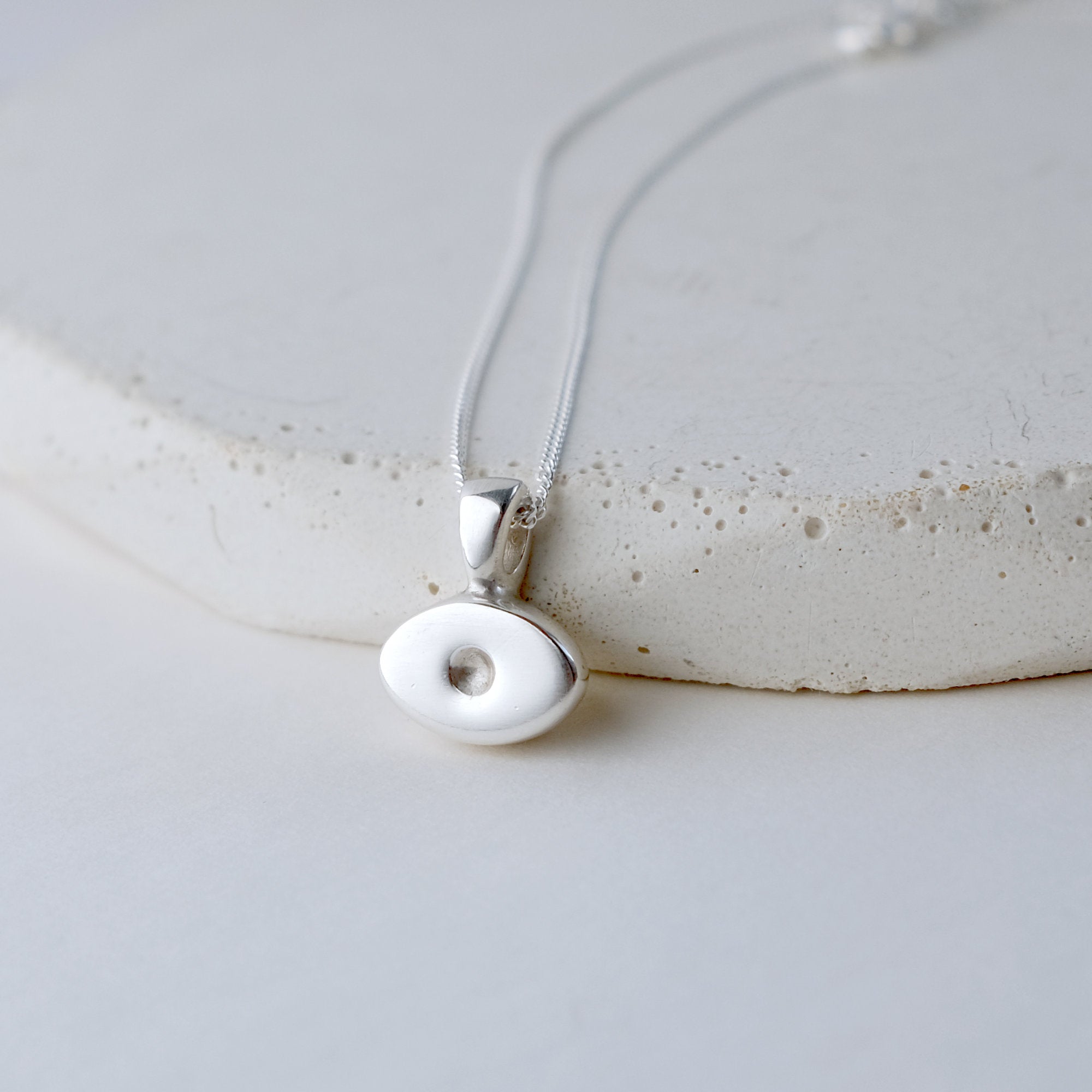 Sterling Silver Positivity Evil Eye Necklace