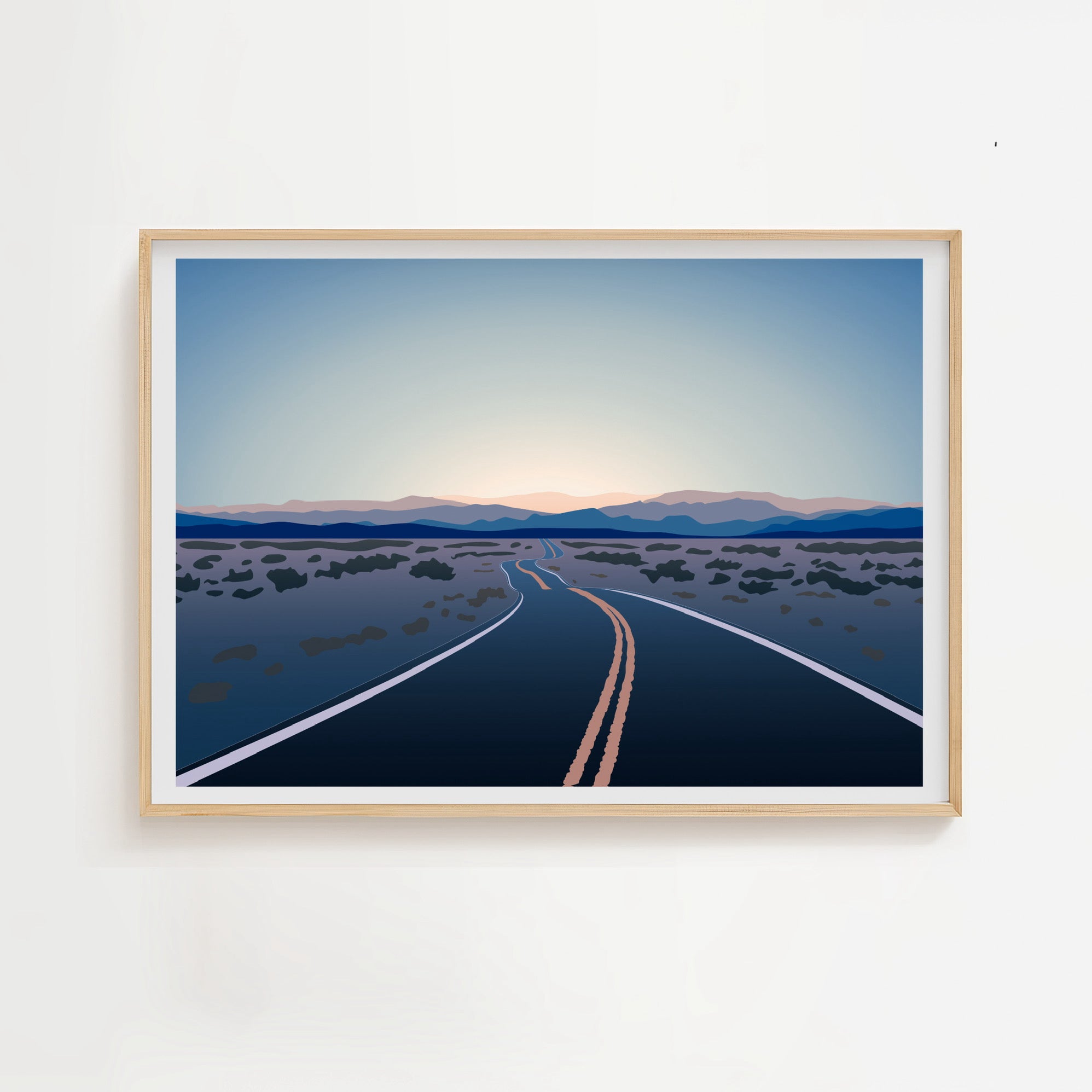 Wanderlust Sunset Open Road Travel Art