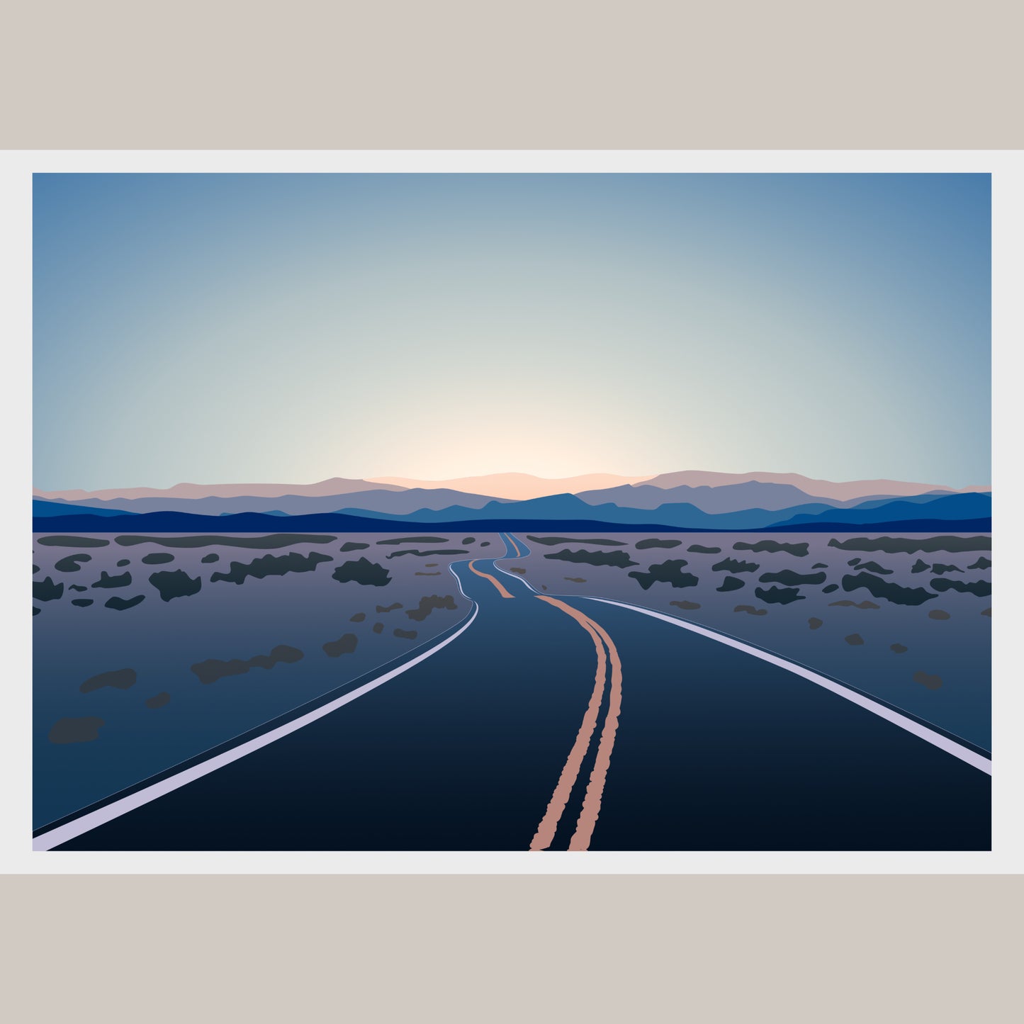 Wanderlust Open Road Travel Print