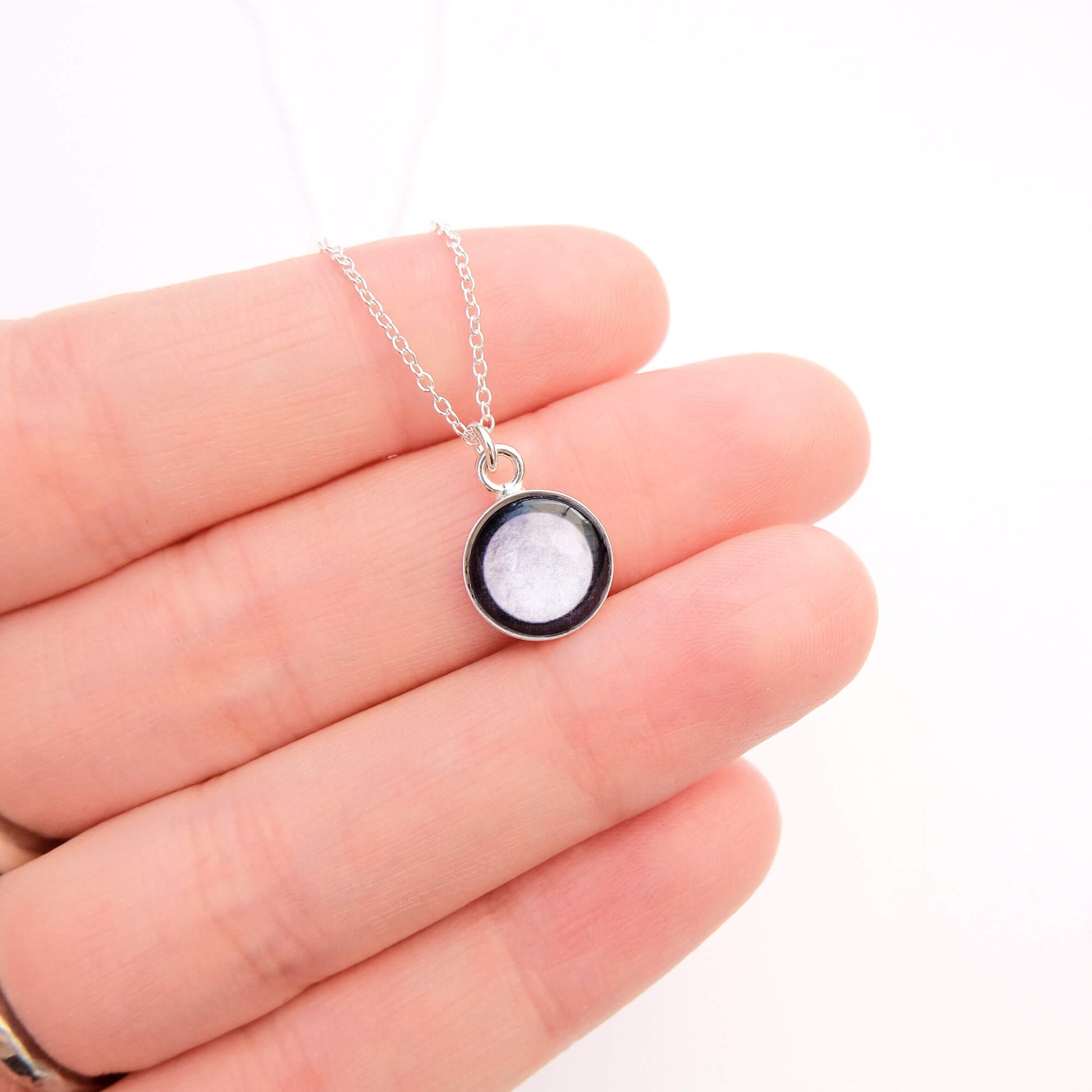 Custom Moon Birthday Moon Necklace Personalised Moon Phase