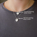 Love Lock Heart Necklace - Love You To The Moon And Back