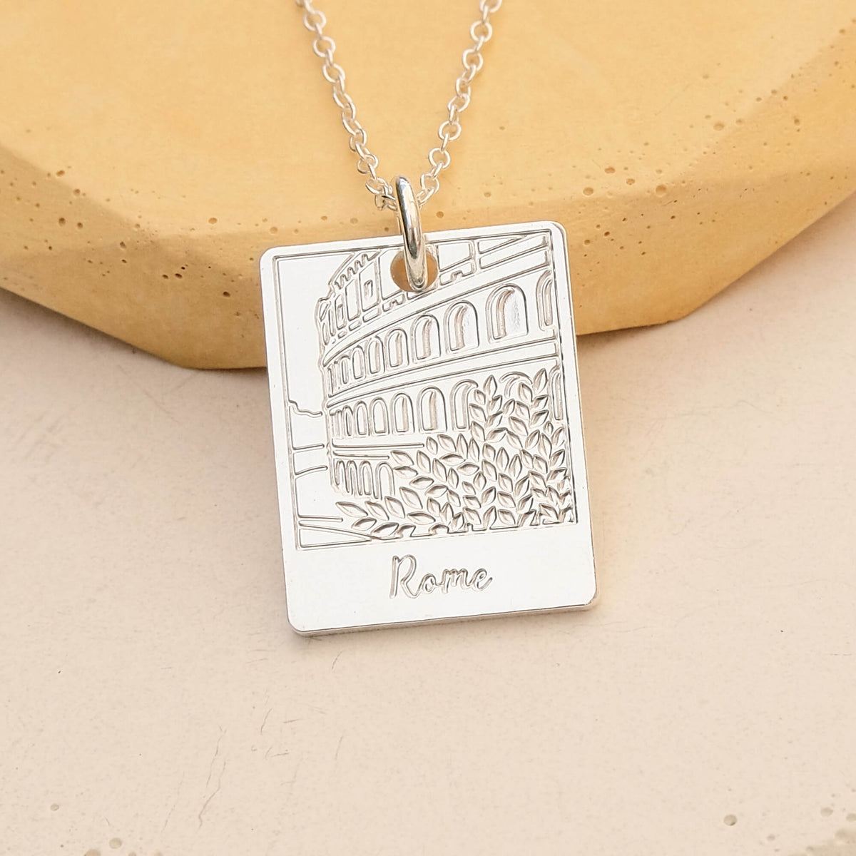 Rome Italy Necklace - Colosseum Travel Gift