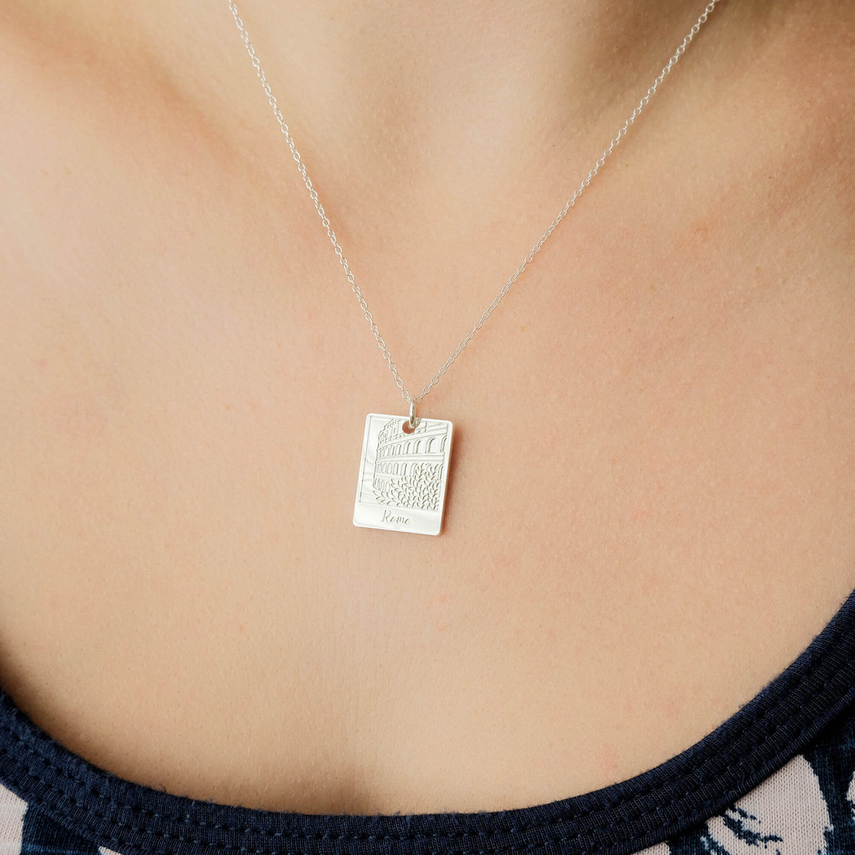 Rome Italy Necklace - Colosseum Travel Gift