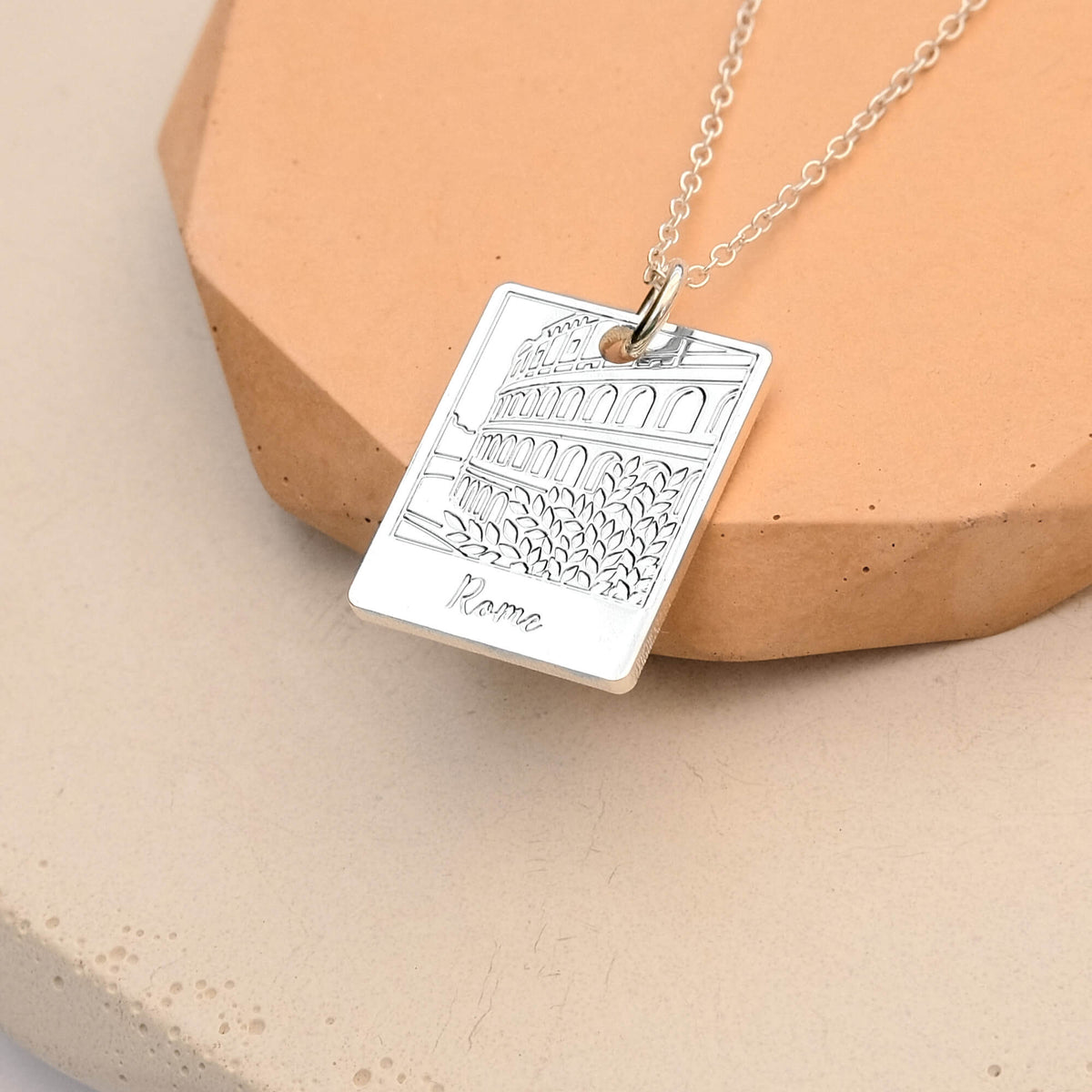 Rome Italy Necklace - Colosseum Travel Gift