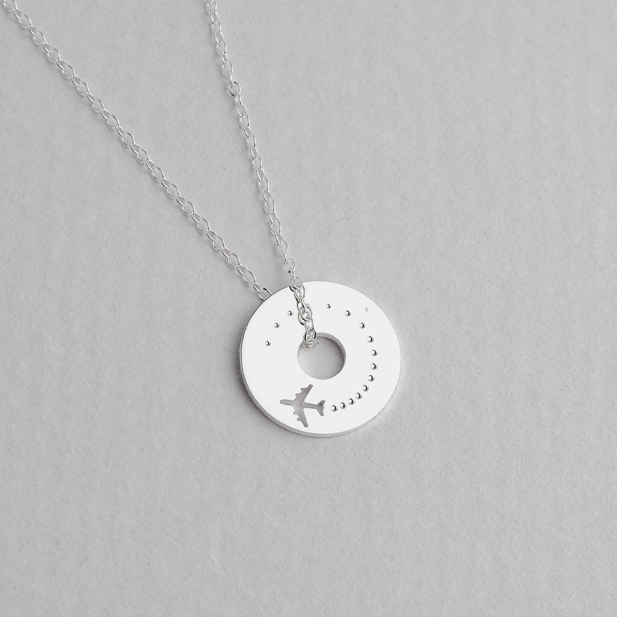 Tiny Airplane Spinner Necklace