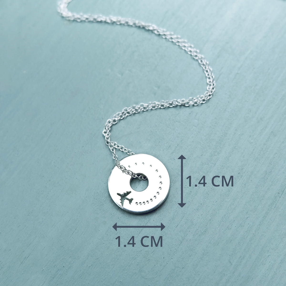 Tiny Airplane Spinner Necklace