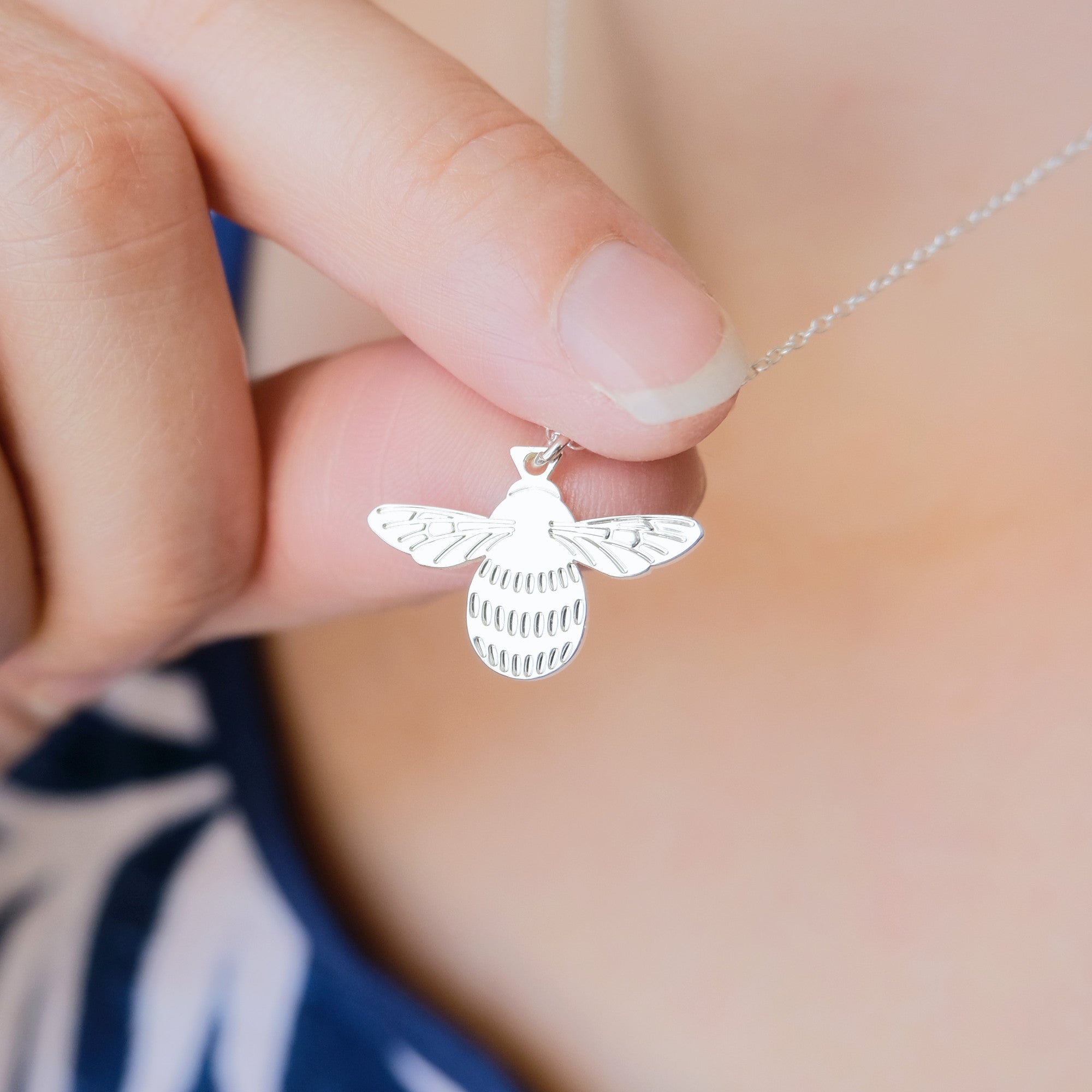 Silver Bumblebee Diamond Necklace – Steven Singer Jewelers