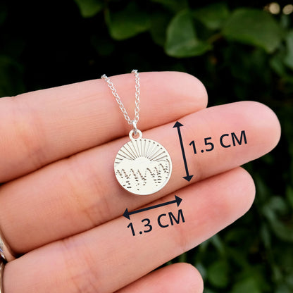 Small Happy Place Mountain Necklace