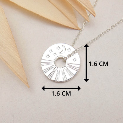 Celestial Sun and Moon Necklace