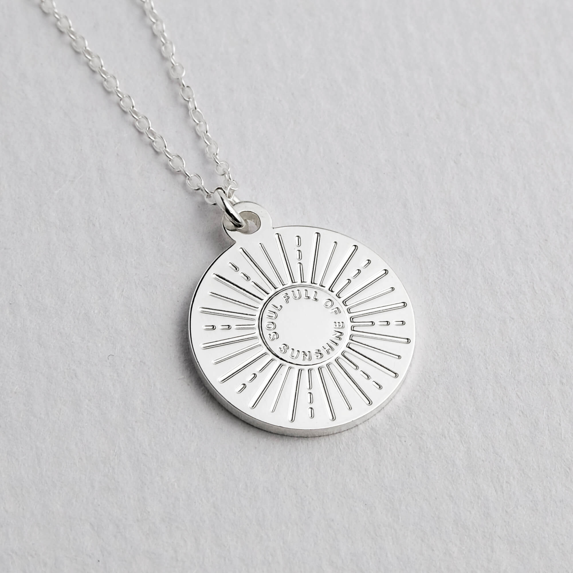 Sterling silver sale sun necklace